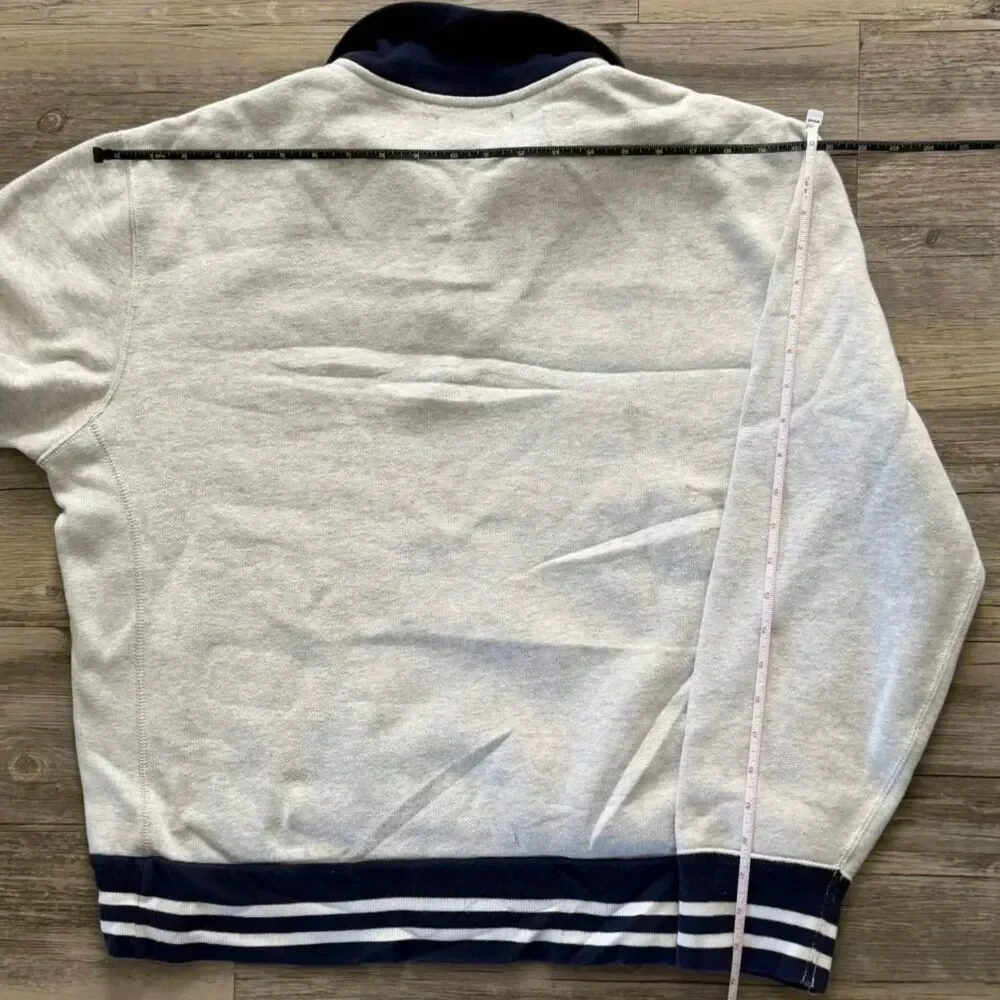 Vintage Polo Ralph Lauren PWING Stadium 1/4 Zip Sweater Size M